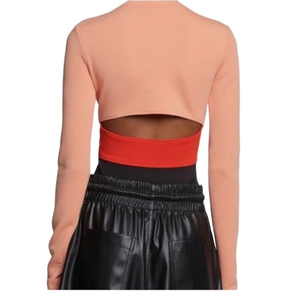 Proenza Schouler Colorblock White Label Jersey Bodysuit L Long sleeve Luxury - Picture 7 of 16